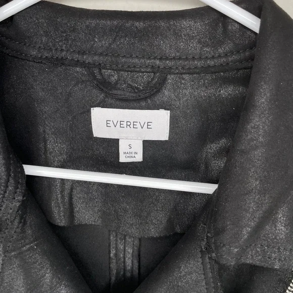 Evereve Marren Moto Jacket Faux Leather in Black Size Small Retail $158 - Picture 7 of 12